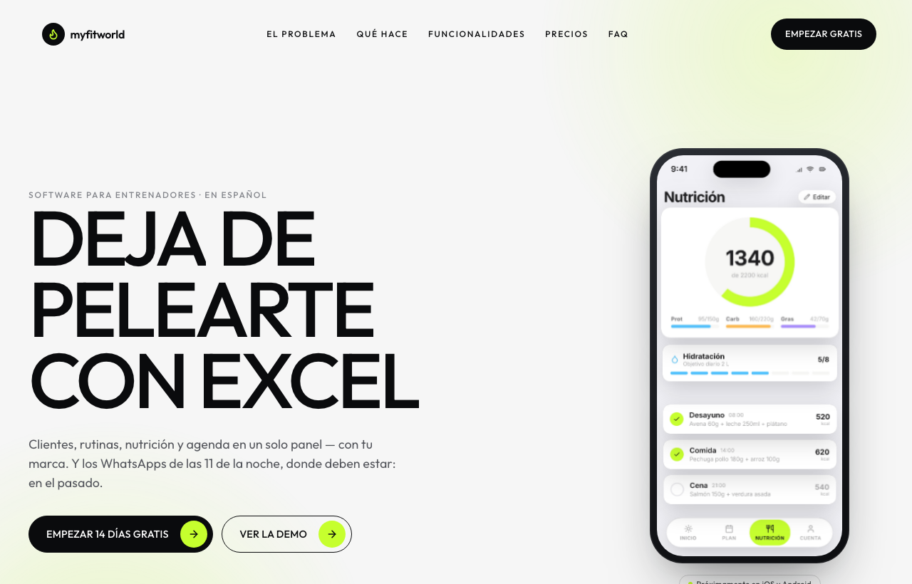 My Fit World — Wellness · Entrenadores